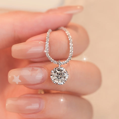 Women's Imitation Moissanite Diamond Necklace